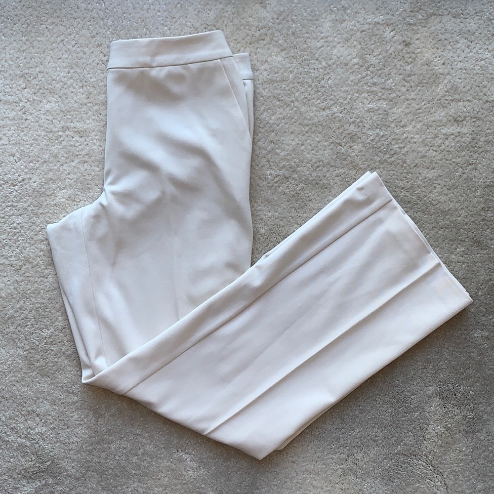 Women's White Tailored Ponte Pants
